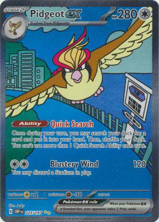 Pidgeot ex : OBSIDIAN FLAMES - 225/197 - Lockett Labs UK