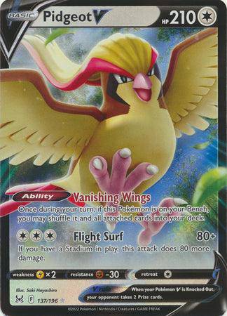 Pidgeot V : LOST ORIGIN - 137/196 - Lockett Labs UK