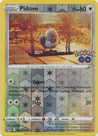 Pidove : POKEMON GO! (Reverse holo) - 061/078 - Lockett Labs UK
