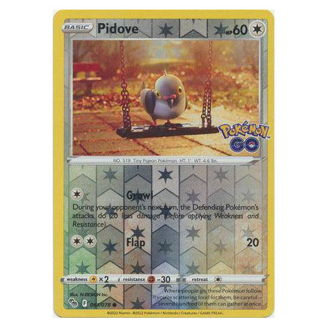 Pidove : POKEMON GO! (Reverse holo) - 061/078