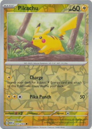 Pikachu : 151 (Reverse holo) - 025/165 - Lockett Labs UK
