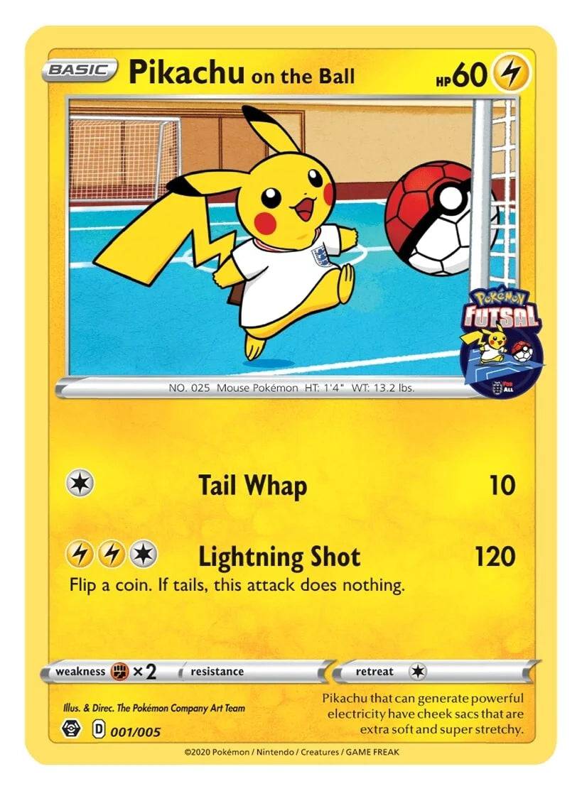 Pikachu on the Ball : FUTSAL PROMO (Sealed) - 001/005 - Lockett Labs UK