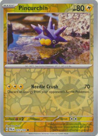 Pincurchin : PALDEA EVOLVED (Reverse holo) - 072/193 - Lockett Labs UK