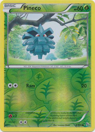 Pineco : FLASHFIRE (Reverse holo) - 4/106 - Lockett Labs UK