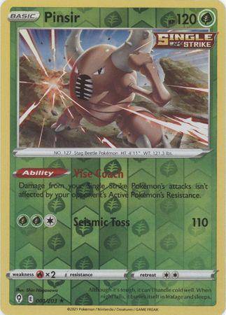 Pinsir : EVOLVING SKIES (Reverse holo) - 001/203 - Lockett Labs UK