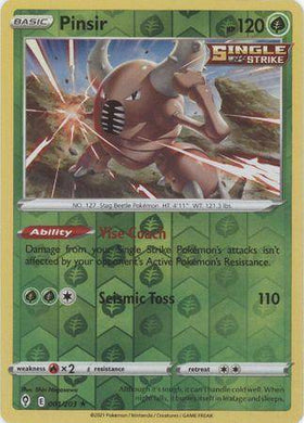 Pinsir : EVOLVING SKIES (Reverse holo) - 001/203 - Lockett Labs UK