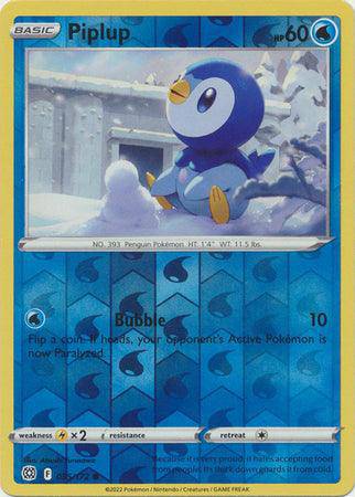 Piplup : BRILLIANT STARS (Reverse holo) - 035/172 - Lockett Labs UK