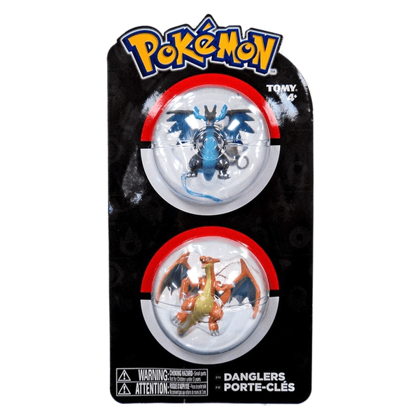 Pokemon 2 Danglers 3 Inch Figure Set Mega Charizard X & Y