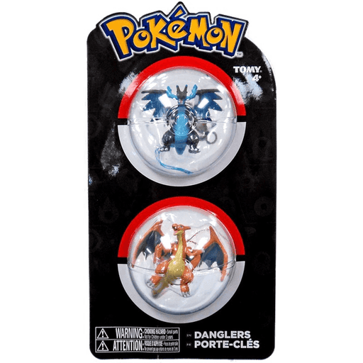 Pokemon 2 Danglers 3 Inch Figure Set Mega Charizard X & Y - Lockett Labs UK