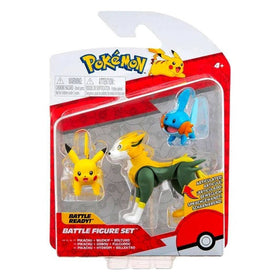 Pokemon : 3-pack Battle Figure - Boltund, Pikachu, Mudkip
