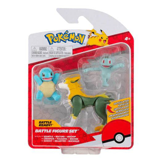 Pokemon : 3-pack Battle Figure - Boltund, Squirtle, Machop