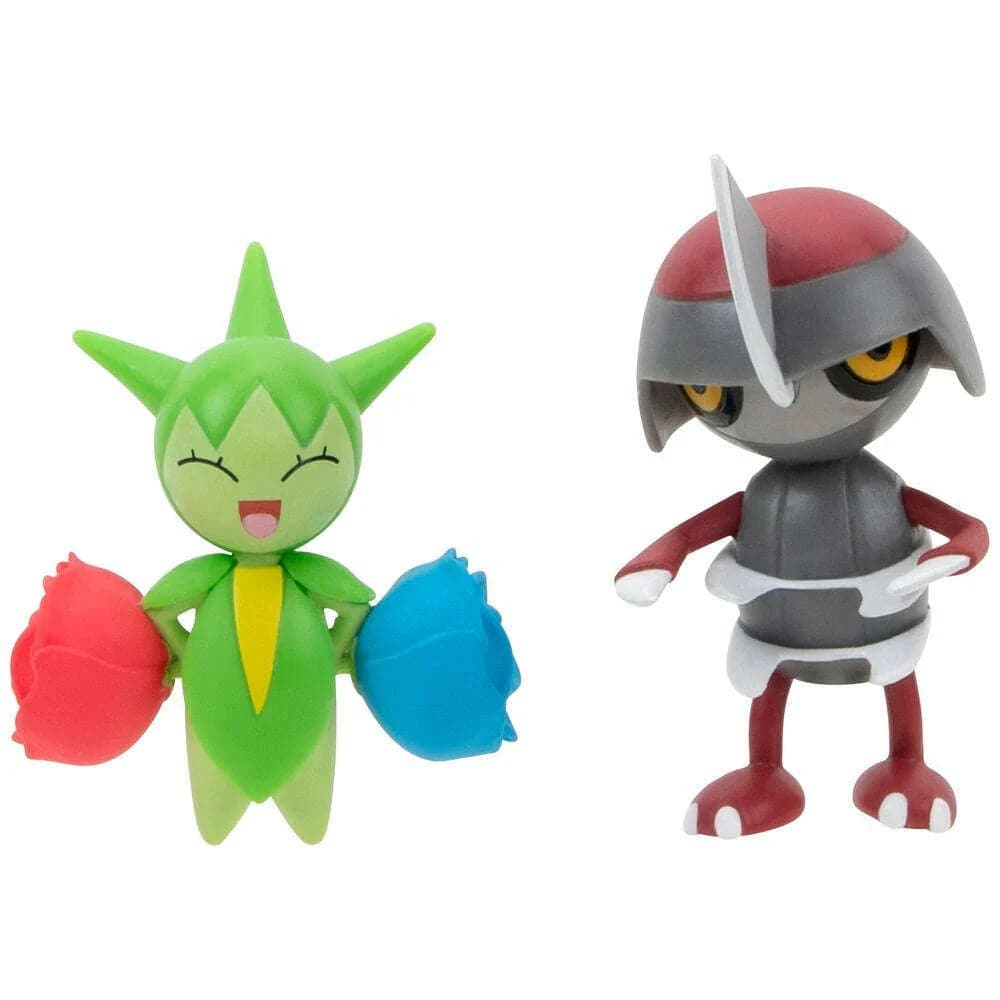 Pokémon 5cm Battle Figure 2 Pack - Roselia and Pawniard - Lockett Labs UK