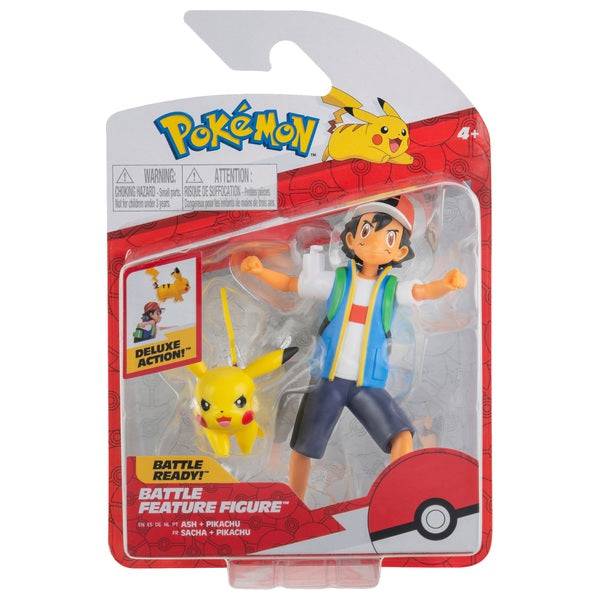 Pokémon 7cm Battle Feature Figure - Ash & Pikachu - Lockett Labs UK