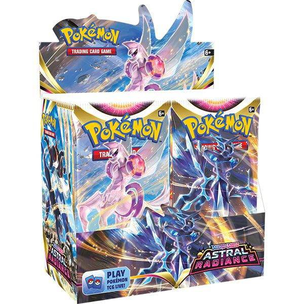 Lockett Labs Pokémon Astral Radiance Booster Box featuring vibrant artwork and multiple booster packs for the trading card ga
