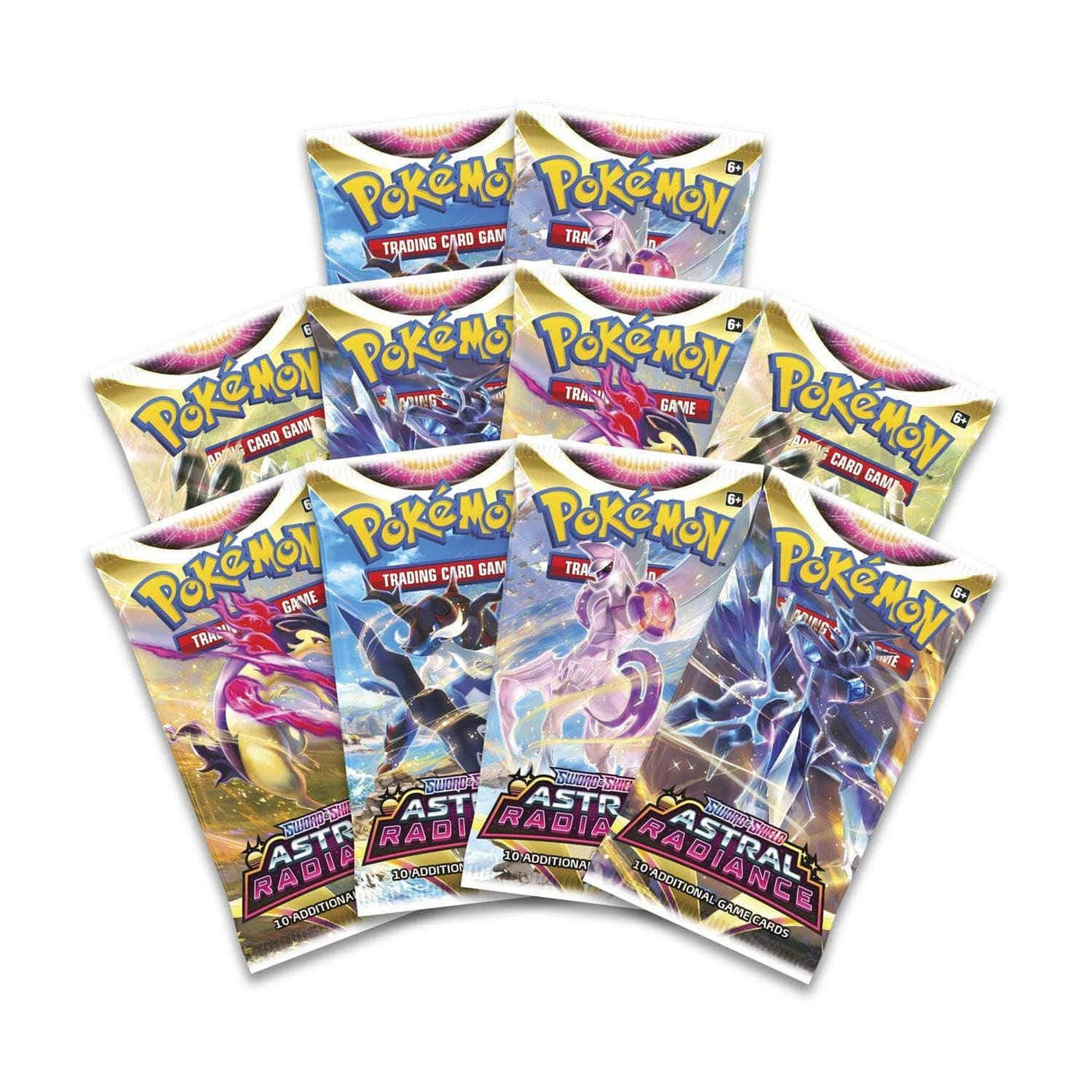 Lockett Labs Pokemon: Astral Radiance Booster Box featuring multiple booster packs with vibrant artwork.