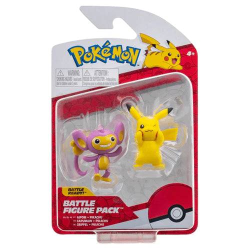 Pokemon : Battle Figure 2 Pack - Aipom + Pikachu - Lockett Labs UK