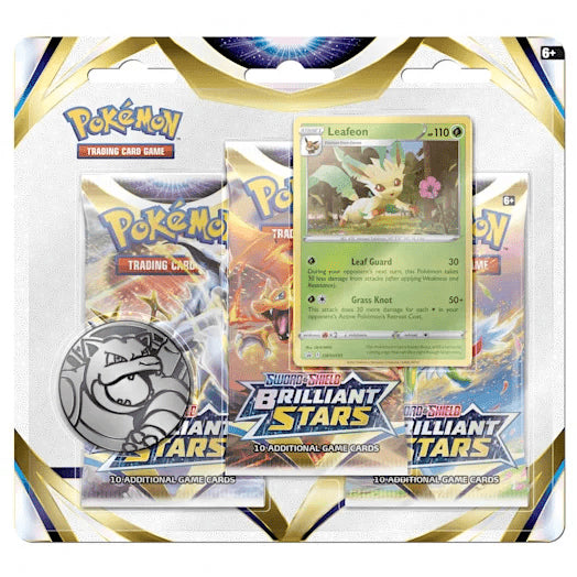 Pokemon : Brilliant Stars 3-Pack Blister - Leafeon