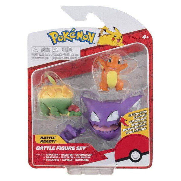 Pokemon Haunter, Appletun & Charmander Battle Figures