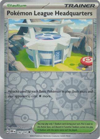 Pokemon League Headquarters : OBSIDIAN FLAMES (Reverse holo) - 192/197