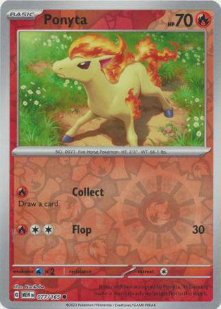 Ponyta : 151 (Reverse holo) - 077/165