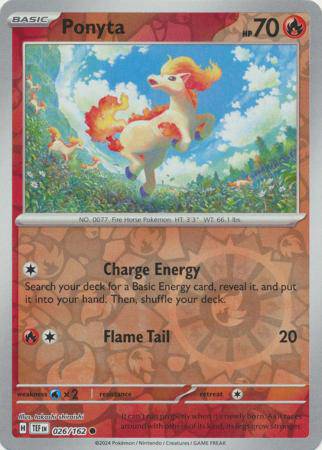 Ponyta : TEMPORAL FORCES (Reverse holo) - 026/162