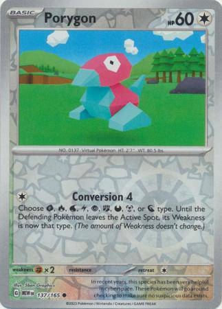 Porygon : 151 (Reverse holo) - 137/165