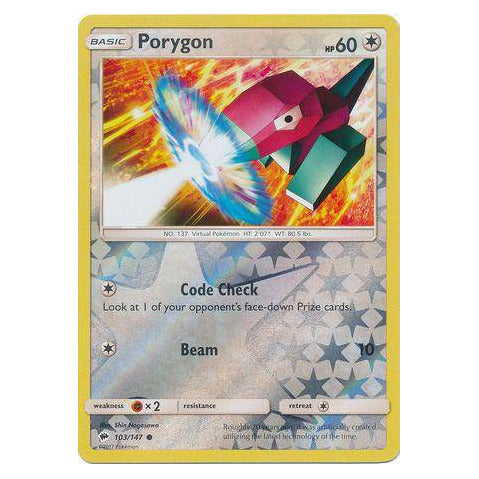 Porygon : BURNING SHADOWS (Reverse holo) - 103/147