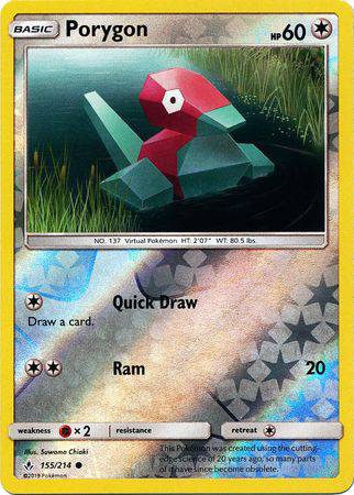 Porygon : UNBROKEN BONDS (Reverse holo) - 155/214 - Lockett Labs UK