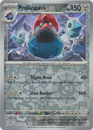 Probopass : OBSIDIAN FLAMES (Reverse holo) - 146/197 - Lockett Labs UK
