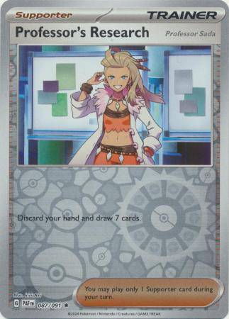 Professor's Research (Professor Sada) : PALDEAN FATES (Reverse holo) - 087/091