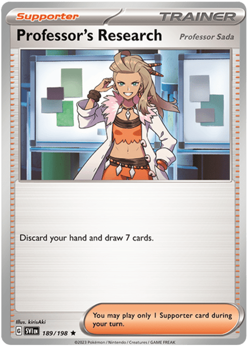Professor's Research (Professor Sada) : SCARLET & VIOLET BASE (Non-Holo Exclusive) - 189/198