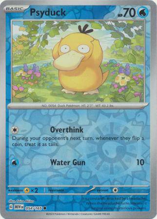 Psyduck : 151 (Reverse holo) - 054/165