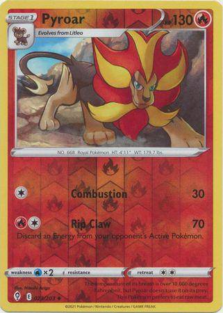Pyroar : EVOLVING SKIES (Reverse holo) - 023/203 - Lockett Labs UK