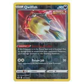 Qwilfish : CHILLING REIGN (Reverse holo) - 101/198