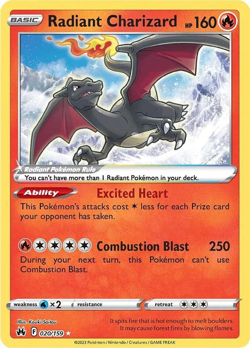 Radiant Charizard : CROWN ZENITH - 020/159