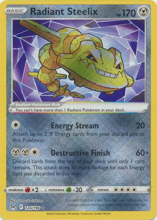 Radiant Steelix : LOST ORIGIN - 124/196 - Lockett Labs UK