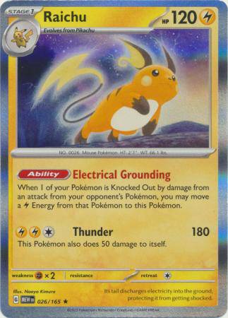 Raichu : 151 (Holo) - 026/165