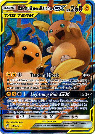 Raichu & Alolan Raichu GX : UNIFIED MINDS - 54/236