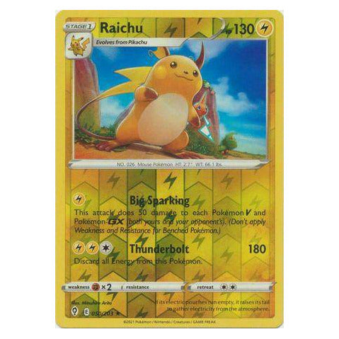 Raichu : EVOLVING SKIES (Reverse holo) - 050/203