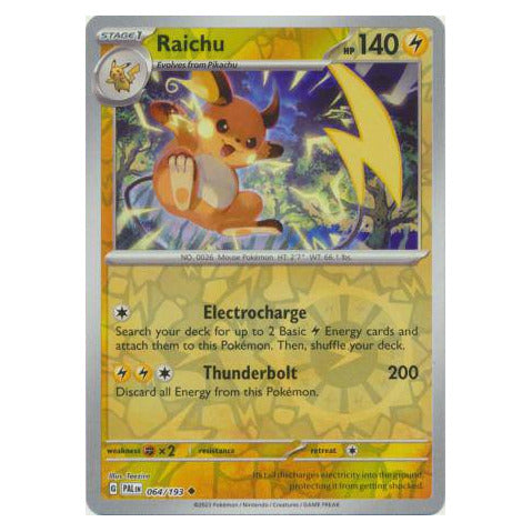 Raichu : PALDEA EVOLVED (Reverse holo) - 064/193