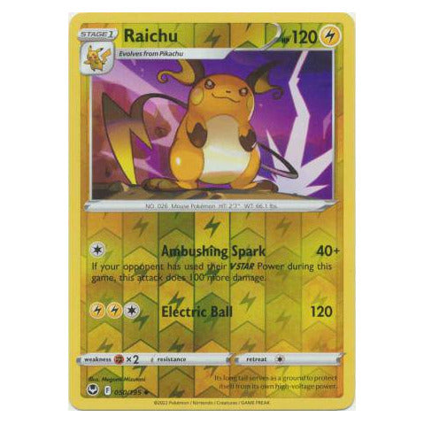 Raichu : SILVER TEMPEST (Reverse holo) - 050/195