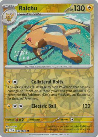 Raichu : TEMPORAL FORCES (Reverse holo) - 052/162