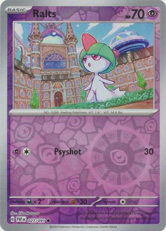 Ralts : PALDEAN FATES (Reverse holo) - 027/091