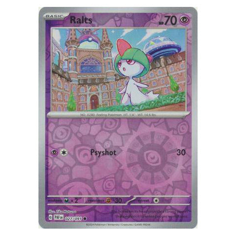 Ralts : PALDEAN FATES (Reverse holo) - 027/091