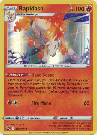 Rapidash : SILVER TEMPEST (Holo) - 022/195 - Lockett Labs UK