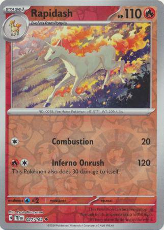 Rapidash : TEMPORAL FORCES (Reverse holo) - 027/162