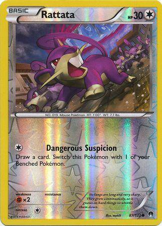 Lockett Labs Rattata: BREAKPOINT (Reverse holo) card featuring vibrant artwork and stats, including HP and abilities.
