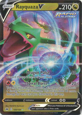 Rayquaza V : CROWN ZENITH - 100/159 - Lockett Labs UK