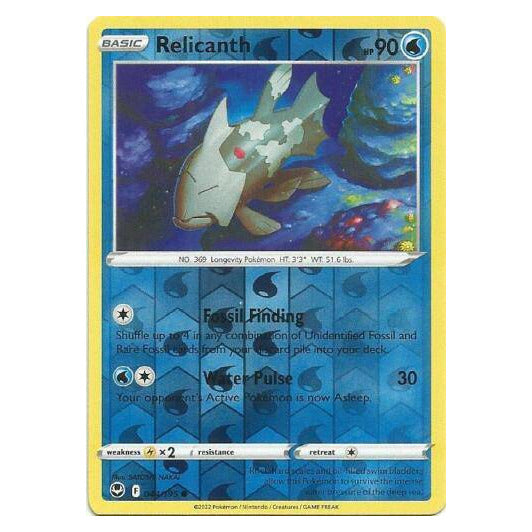 Relicanth : SILVER TEMPEST (Reverse holo) - 044/195