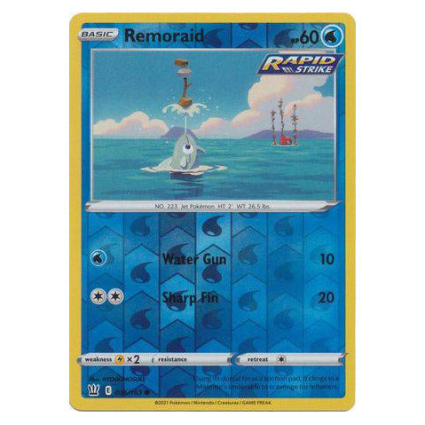Remoraid : BATTLE STYLES (Reverse holo) - 036/163